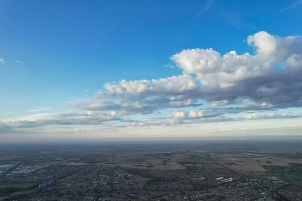 Beste Hoge Hoek Beeld Van Dramatische Wolken Lucht Sterke Winden — Stockfoto