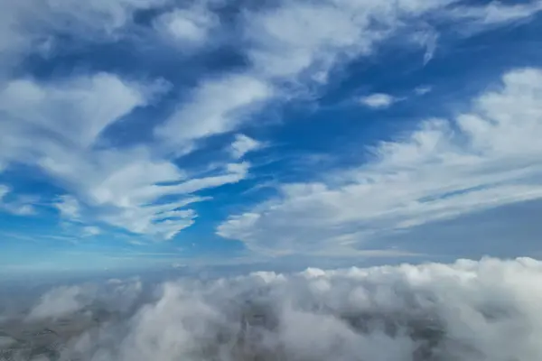 Best High Angle Footage Dramatic Clouds Sky Strong Winds England — Stock Photo, Image