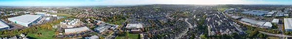 High Angle Panoramic View Retail Park Central Dunstable Town England — Fotografia de Stock