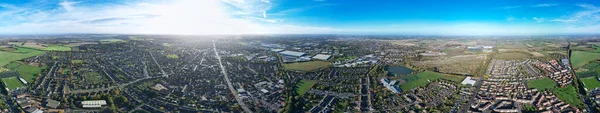 High Angle Panoramic View Retail Park Central Dunstable Town England — Stock fotografie