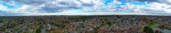 Vista Aérea Luton Town British City Día Nublado — Foto de Stock