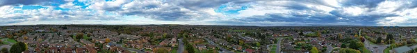 Bulutlu Bir Günde Britanya Nın Luton Şehrinin Hava Görüntüsü — Stok fotoğraf