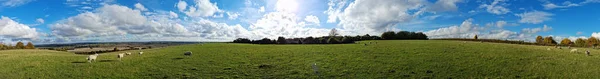 Veduta Aerea Panoramica Della Campagna Britannica — Foto Stock