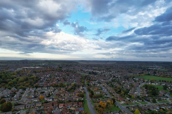 Aerial View Luton Town British City Cloudy Day — Stock Photo, Image
