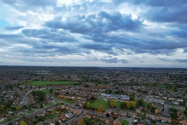 Вид Воздуха Город Лутон Британского Города Облачный День — стоковое фото