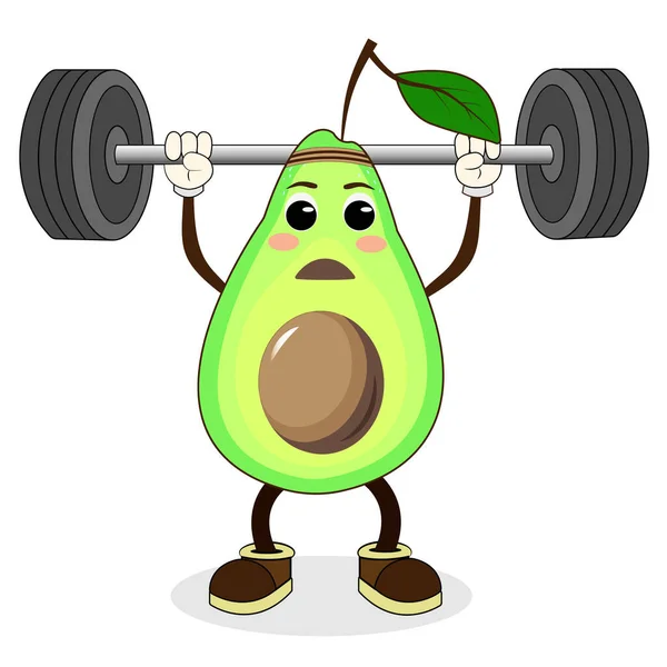 Avokado atleti halter tutuyor.