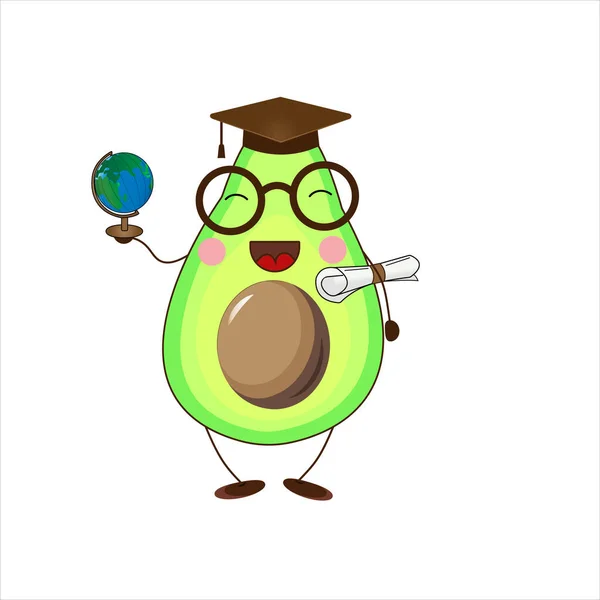 Avokado bilimcisi elinde bir küre tutuyor.