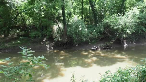 Meditate Images Soft Smooth Flowing Water Big Bull Creek Paola — Video Stock