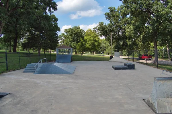 Overlooking Wallace Park Skatepark Paola Kansas Located Miami County Fairgrounds — Fotografia de Stock