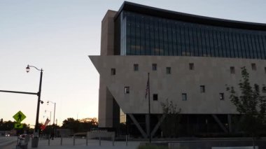 Olathe, Kansas - August 10, 2022 - New Johnson County KS Courthouse Established 2020 - 150 West Santa Fe Street 66061