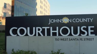 Olathe, Kansas - August 10, 2022 - New Johnson County KS Courthouse Established 2020 - 150 West Santa Fe Street 66061