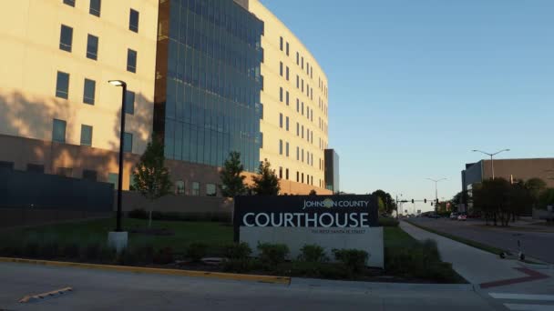 Olathe Kansas August 2022 New Johnson County Courthouse Established 2020 — Stock Video