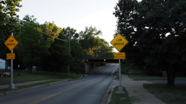 Olathe Kansas August 2022 Low Spruce Street Bridge Known Stopping — Stock video