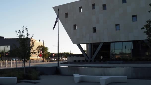 Olathe Kansas August 2022 New Johnson County Courthouse Established 2020 — Stok video