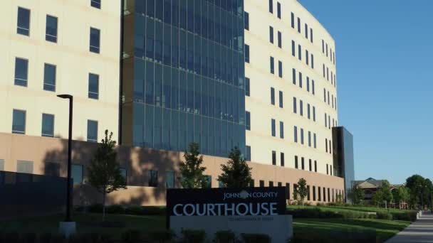 Olathe Kansas August 2022 New Johnson County Courthouse Established 2020 — Vídeo de Stock