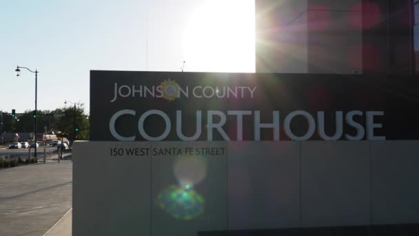 Olathe Kansas August 2022 New Johnson County Courthouse Established 2020 — Stock video
