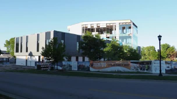 Olathe Kansas August 2022 Construction Continues New Downtown Olathe Public — Vídeo de Stock