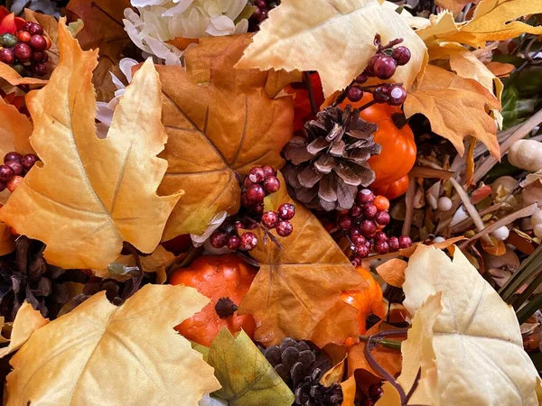 Vibrant Fall Leaves Perfect Adding Your Personal Touch Social Media — Fotografia de Stock