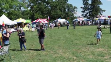 Kansas City Missouri - August 20, 2022 - Ethnic Enrichment Festival at Swope Park - Annual cultural diversity event featuring food, music, and dance from countries all over the globe.