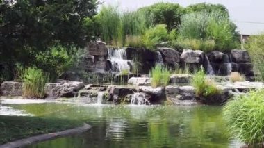 Serene waterfall setting in Goddard Kansas