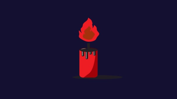 Candle Red Fire — Stockvideo