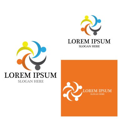 Topluluk, ağ ve sosyal simge tasarım şablonu