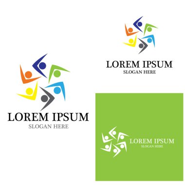 Topluluk, ağ ve sosyal simge tasarım şablonu