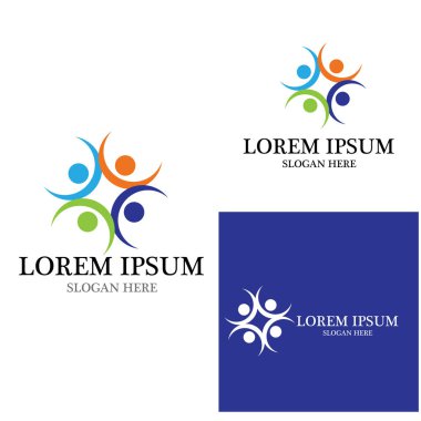 Topluluk, ağ ve sosyal simge tasarım şablonu