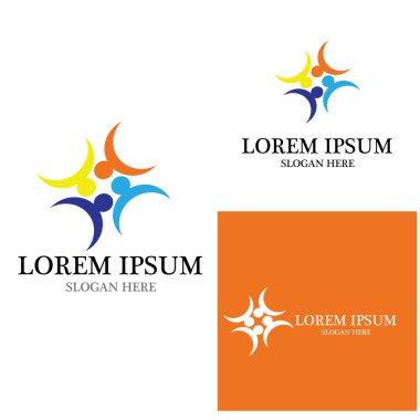 Topluluk, ağ ve sosyal simge tasarım şablonu