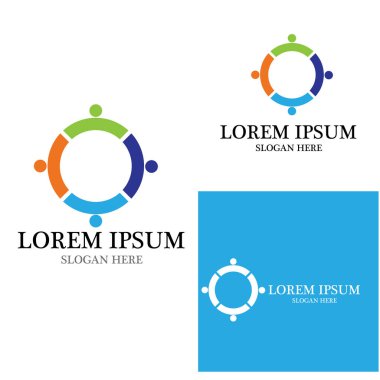 Topluluk, ağ ve sosyal simge tasarım şablonu