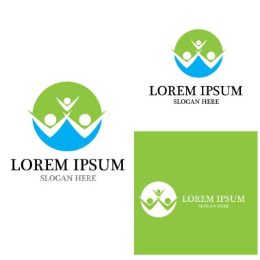 Topluluk, ağ ve sosyal simge tasarım şablonu