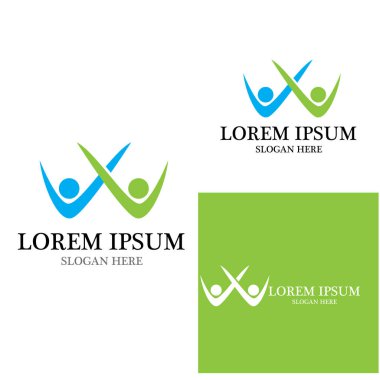 Topluluk, ağ ve sosyal simge tasarım şablonu