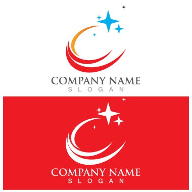 Yıldız simgesi şablon vektör illüstrasyon tasarımı