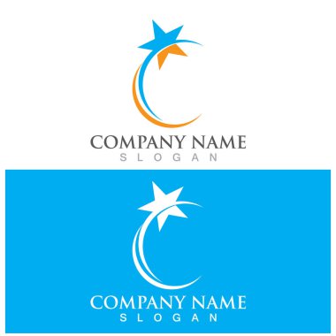 Yıldız simgesi şablon vektör illüstrasyon tasarımı