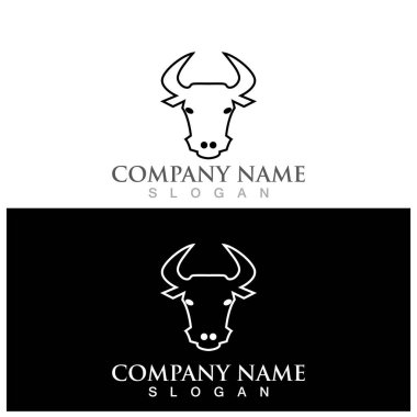 İnek logosu vektör resmetme tasarımı