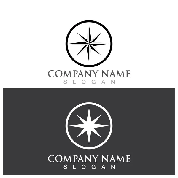 Compass Navigation Icon Vector Illustration Template Design — Archivo Imágenes Vectoriales