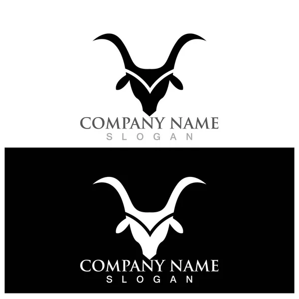 Modèle Logo Vache Illustration Vectorielle Icône Design — Image vectorielle