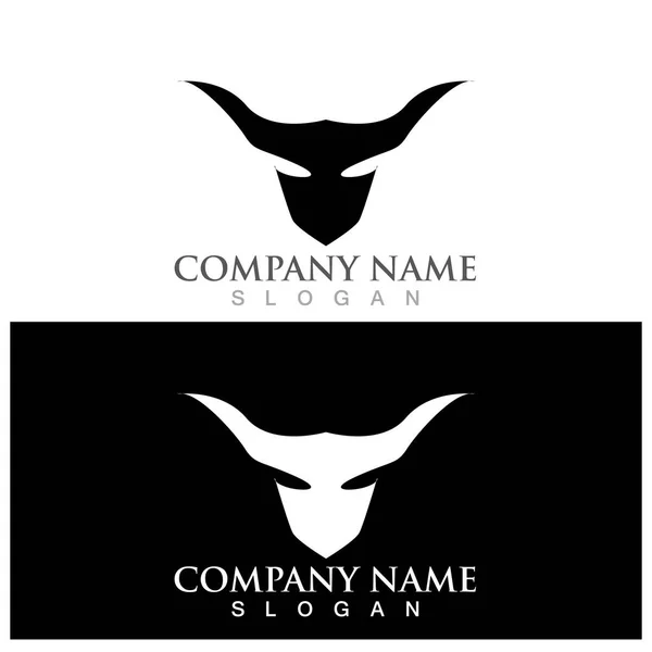 Vaca Logotipo Modelo Vetor Ícone Ilustração Design — Vetor de Stock