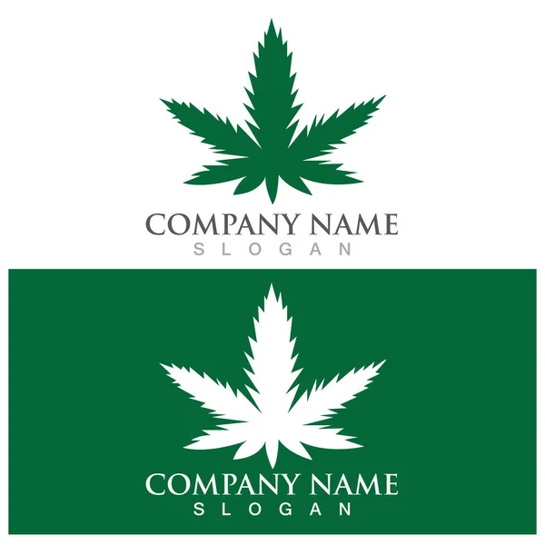 Símbolo Folha Cannabis Vetor Ícone — Vetor de Stock