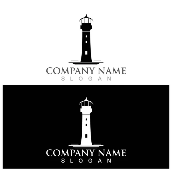 Lighthouse Icon Vector Illustration Template Design — Vetor de Stock