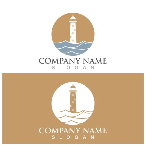 Lighthouse Icon Vector Illustration Template Design — Vetor de Stock