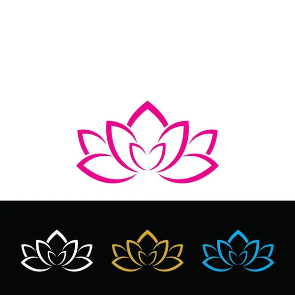 Schönheit Vektor Lotusblumen Design Logo Vorlage Symbol — Stockvektor