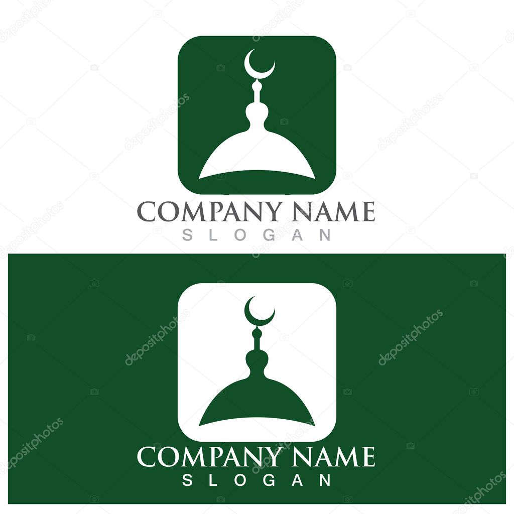 mosque icon vector illustration template design