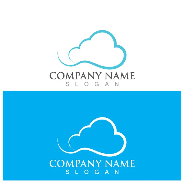 Cloud Template Vector Icon Illustration Design — Stock Vector