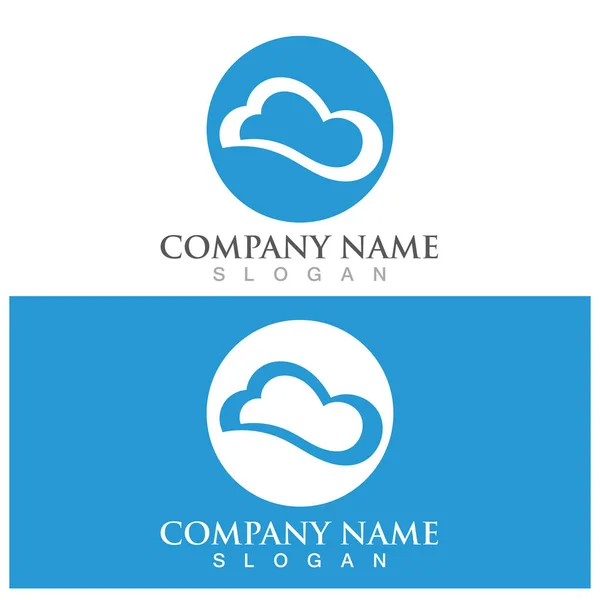 Cloud Template Vector Icon Illustration Design — Stock Vector