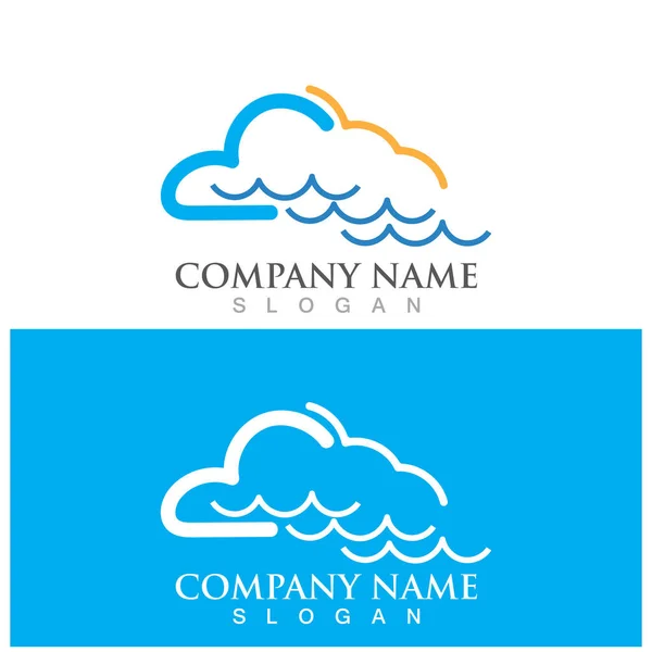 Cloud Template Vector Icon Illustration Design — Stock Vector