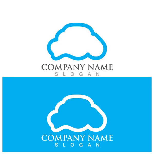 Cloud Template Vector Icon Illustration Design — Stock Vector