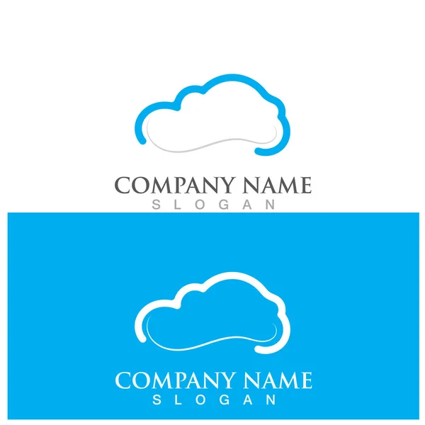 Cloud Template Vector Icon Illustration Design — Stock Vector