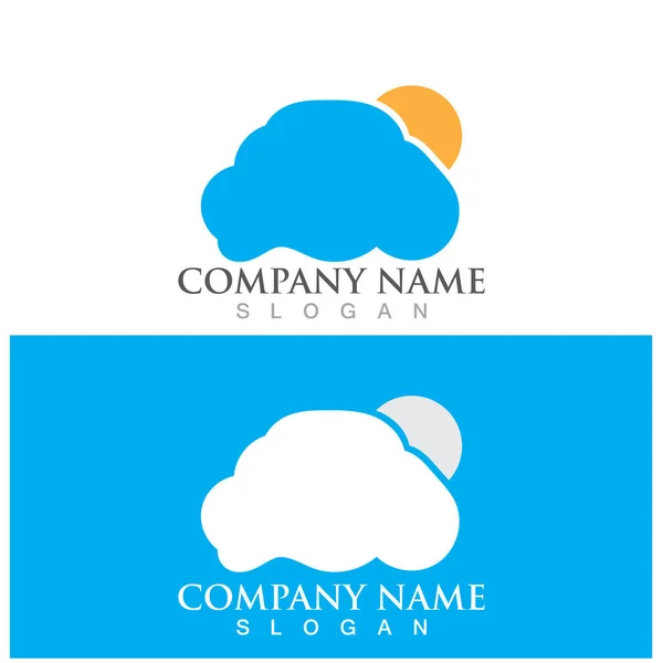 Cloud Template Vector Pictogram Illustratie Ontwerp — Stockvector