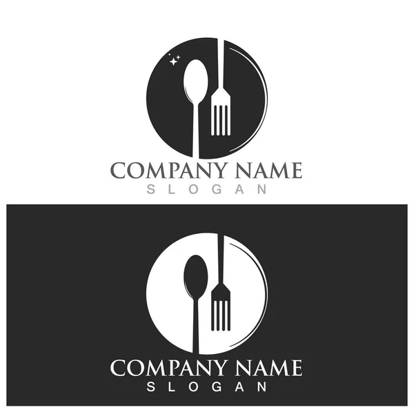 Fork Spoon Icon Vector Illustration Template Design — стоковый вектор